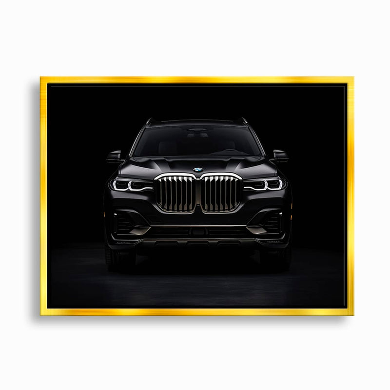BMW X7 Shadow Sovereign Wall Art – Black Luxury SUV Canvas Print Cars