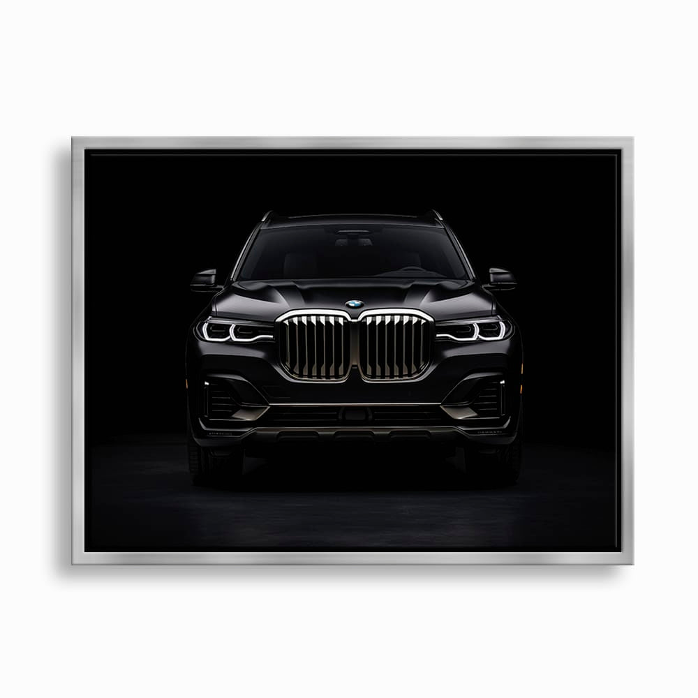 BMW X7 Shadow Sovereign Wall Art – Black Luxury SUV Canvas Print Cars