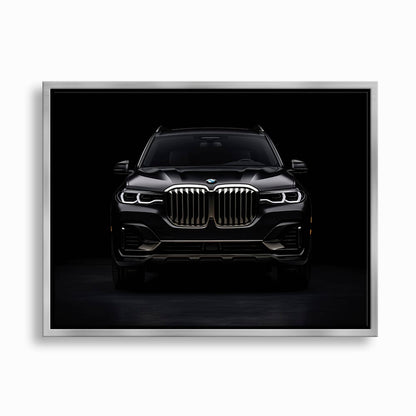 BMW X7 Shadow Sovereign Wall Art – Black Luxury SUV Canvas Print Cars
