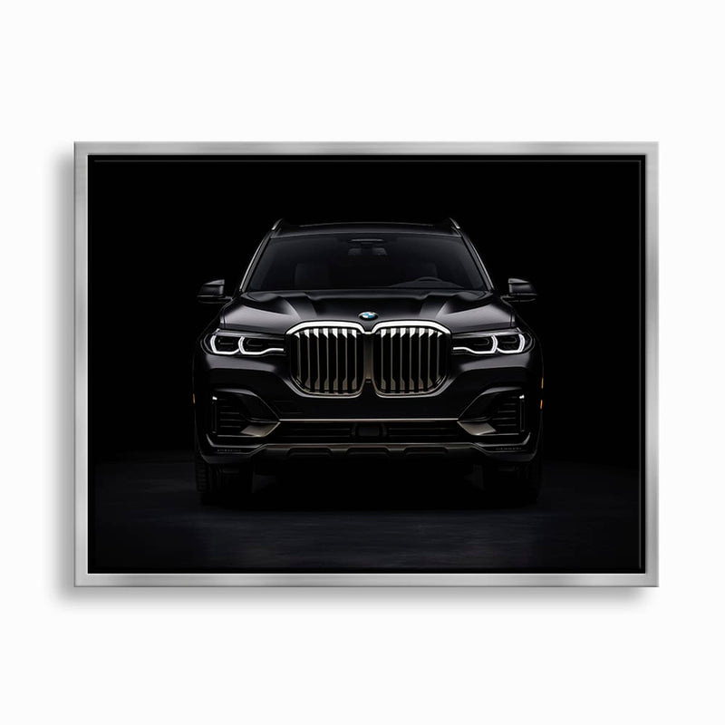 BMW X7 Shadow Sovereign Wall Art – Black Luxury SUV Canvas Print Cars