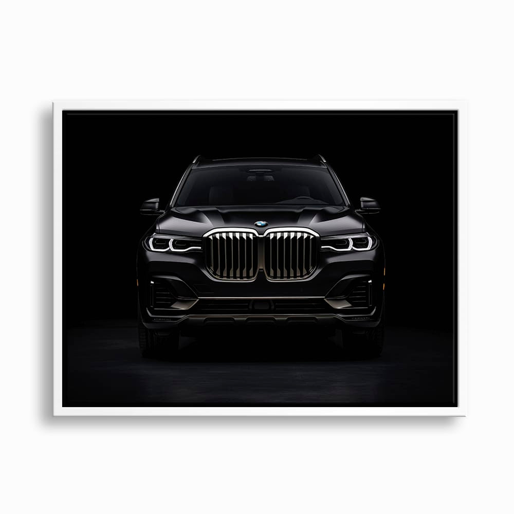 BMW X7 Shadow Sovereign Wall Art – Black Luxury SUV Canvas Print Cars