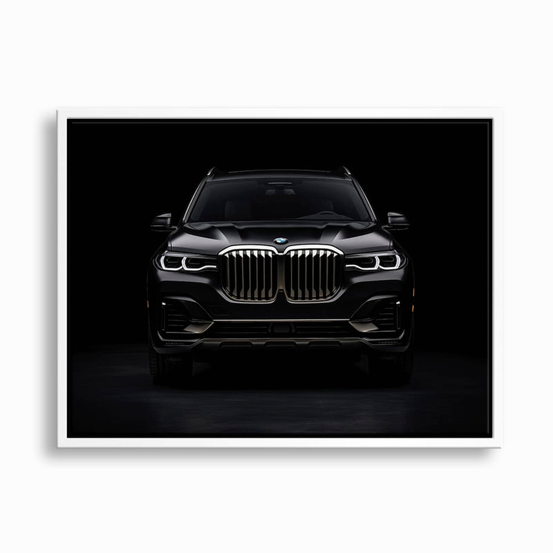 BMW X7 Shadow Sovereign Wall Art – Black Luxury SUV Canvas Print Cars