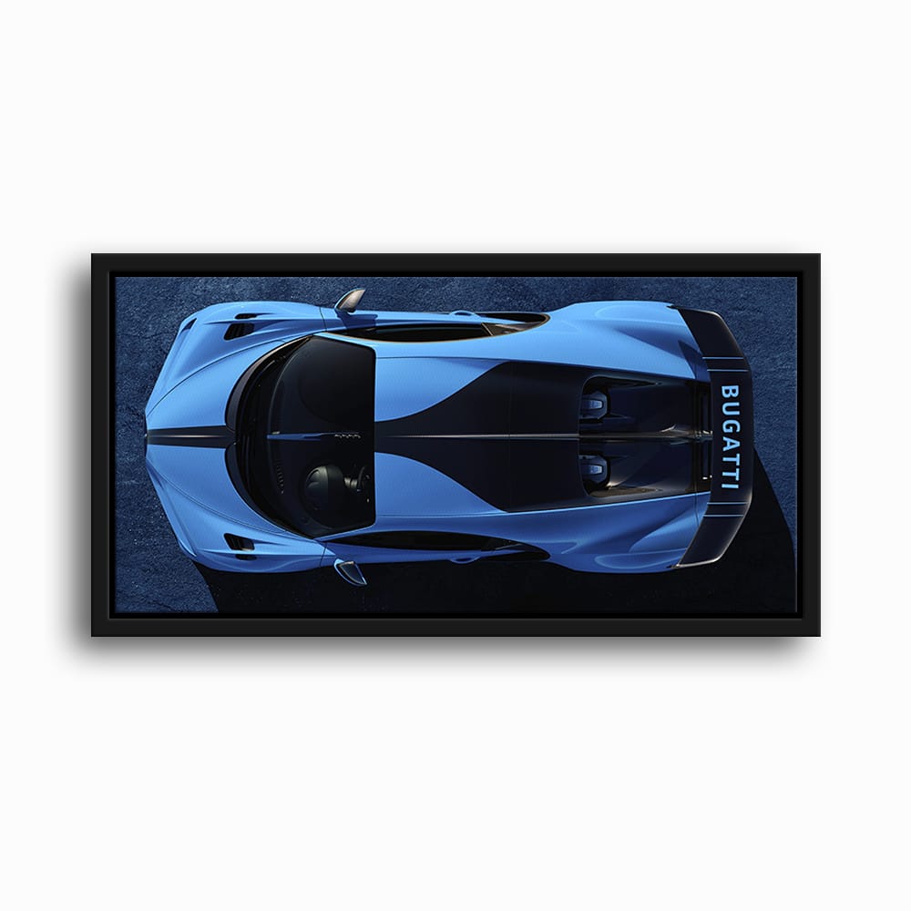 Bugatti Chiron Pur Sport Blue Apex Wall Art – Hypercar Canvas Print Cars