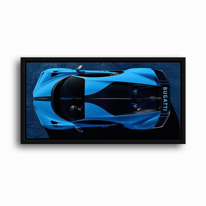 Bugatti Chiron Pur Sport Blue Apex Wall Art – Hypercar Canvas Print Cars