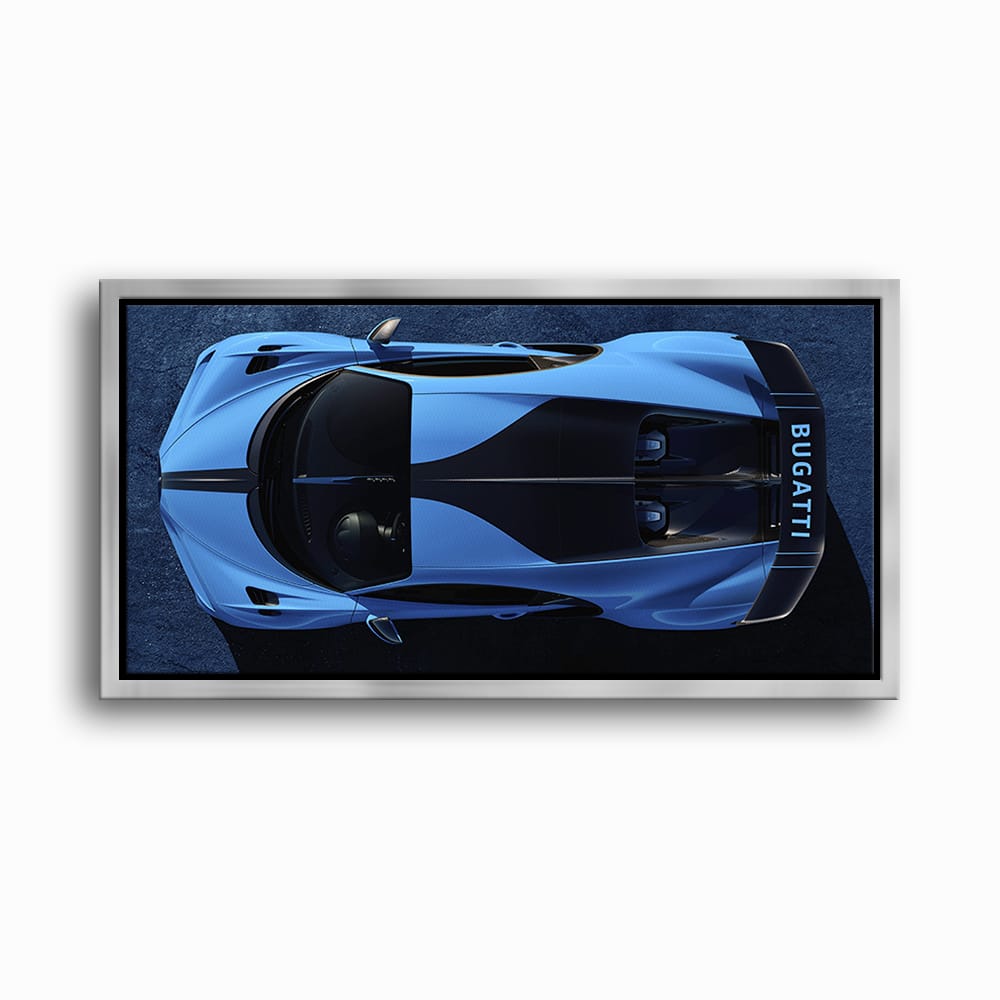 Bugatti Chiron Pur Sport Blue Apex Wall Art – Hypercar Canvas Print Cars