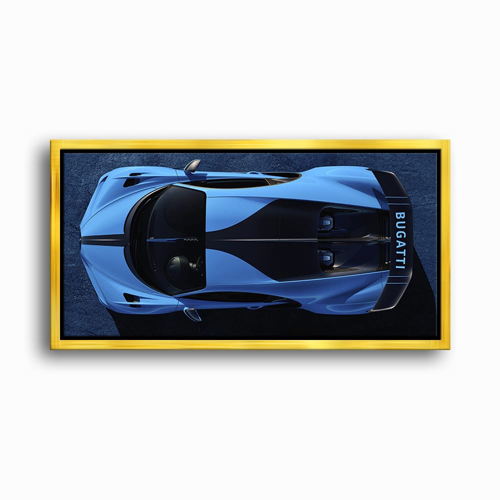 Bugatti Chiron Pur Sport Blue Apex Wall Art – Hypercar Canvas Print Cars