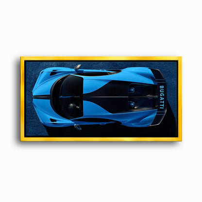 Bugatti Chiron Pur Sport Blue Apex Wall Art – Hypercar Canvas Print Cars