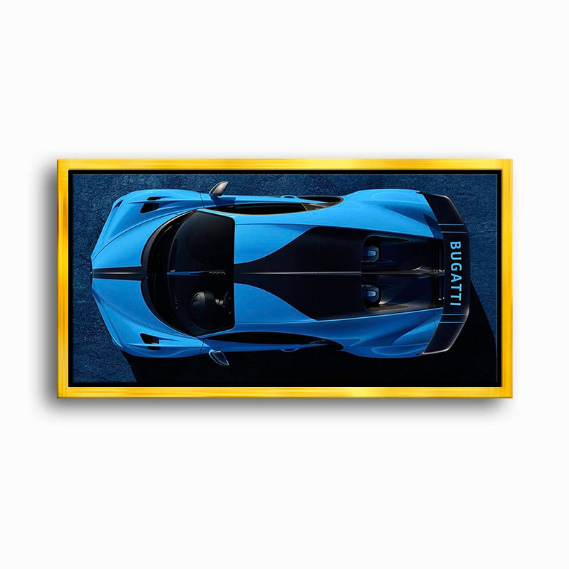 Bugatti Chiron Pur Sport Blue Apex Wall Art – Hypercar Canvas Print Cars