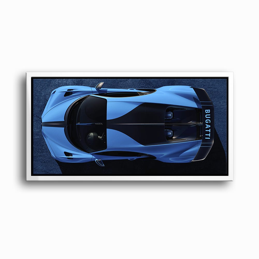 Bugatti Chiron Pur Sport Blue Apex Wall Art – Hypercar Canvas Print Cars
