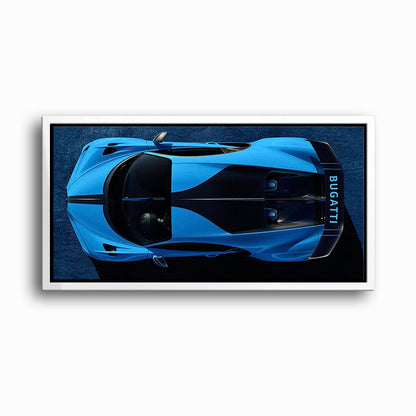 Bugatti Chiron Pur Sport Blue Apex Wall Art – Hypercar Canvas Print Cars