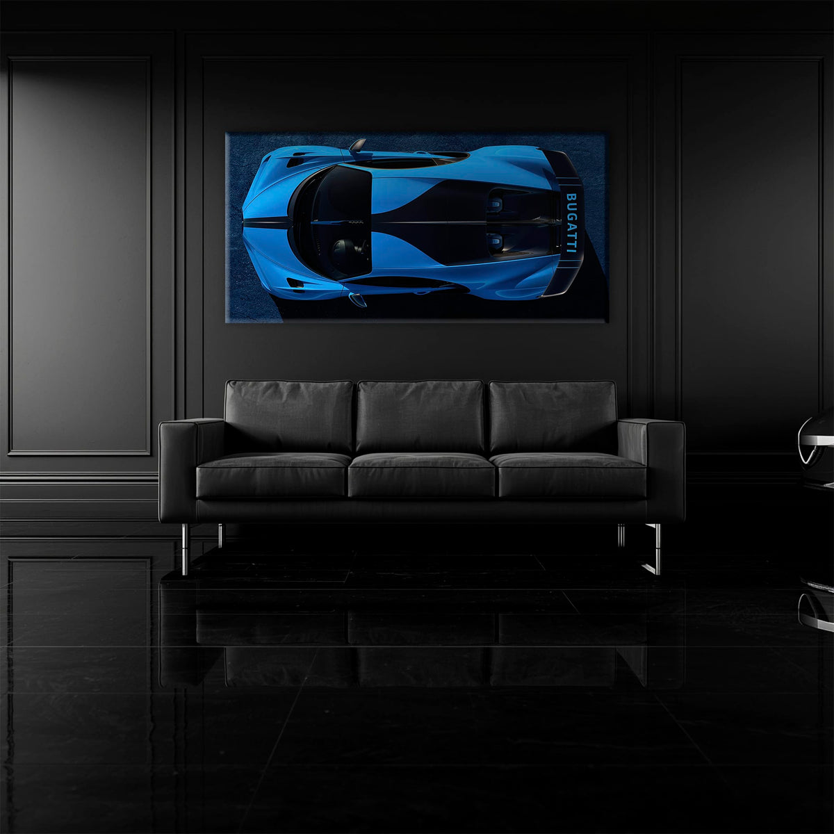 Bugatti Chiron Pur Sport Blue Apex Wall Art – Hypercar Canvas Print Cars