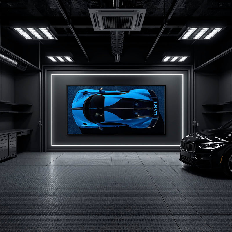 Bugatti Chiron Pur Sport Blue Apex Wall Art – Hypercar Canvas Print Cars