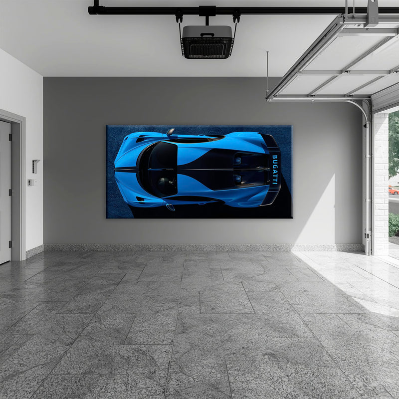 Bugatti Chiron Pur Sport Blue Apex Wall Art – Hypercar Canvas Print Cars