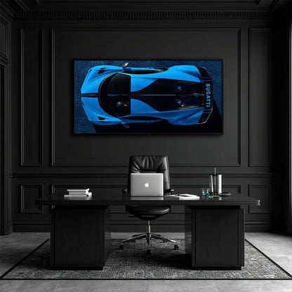 Bugatti Chiron Pur Sport Blue Apex Wall Art – Hypercar Canvas Print Cars