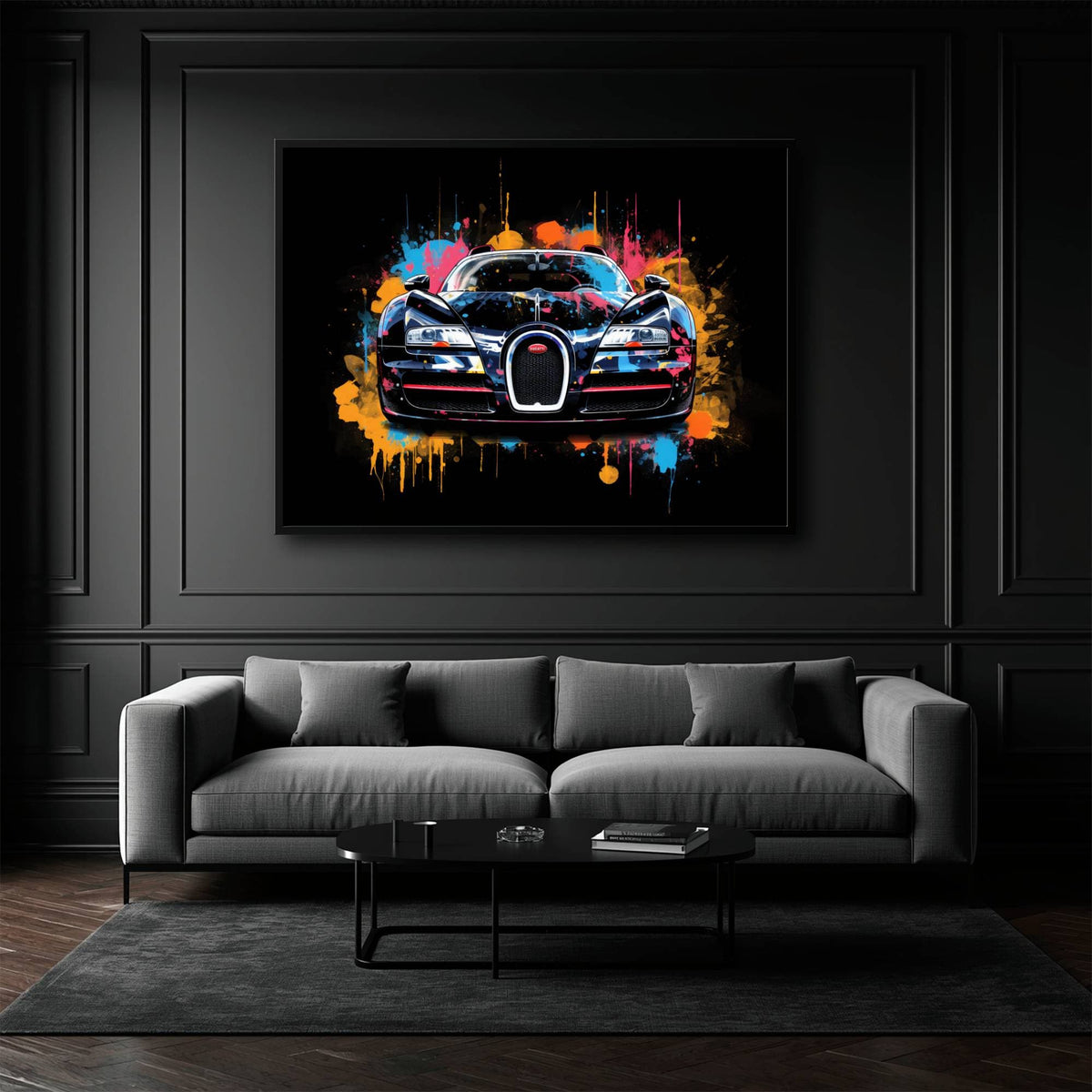 Bugatti Veyron Wall Art – Pop Art Supercar Canvas Print-Street Art Cars