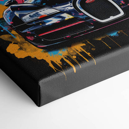 Bugatti Veyron Wall Art – Pop Art Supercar Canvas Print-Street Art Cars