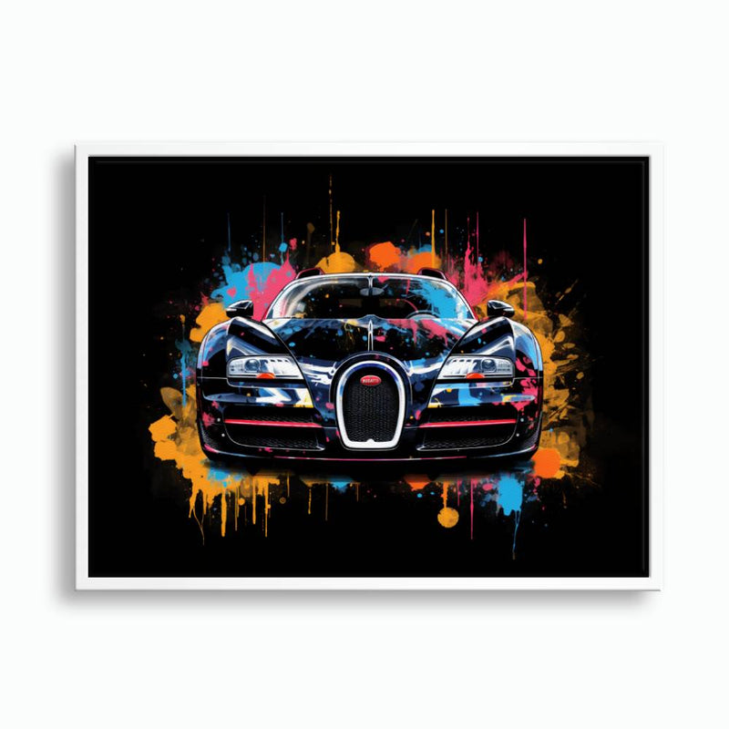 Bugatti Veyron Wall Art – Pop Art Supercar Canvas Print-Street Art Cars