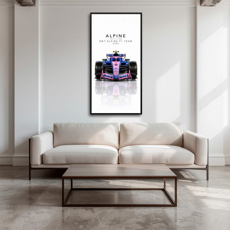 BWT Alpine F1 Team A526 Wall Art | Formula 1 Decor Cars