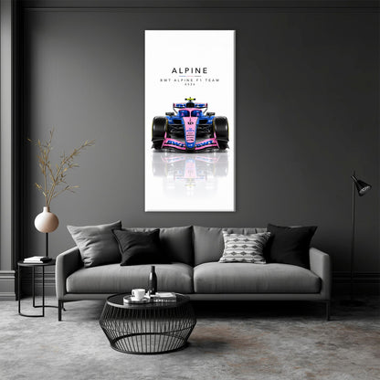 BWT Alpine F1 Team A526 Wall Art | Formula 1 Decor Cars