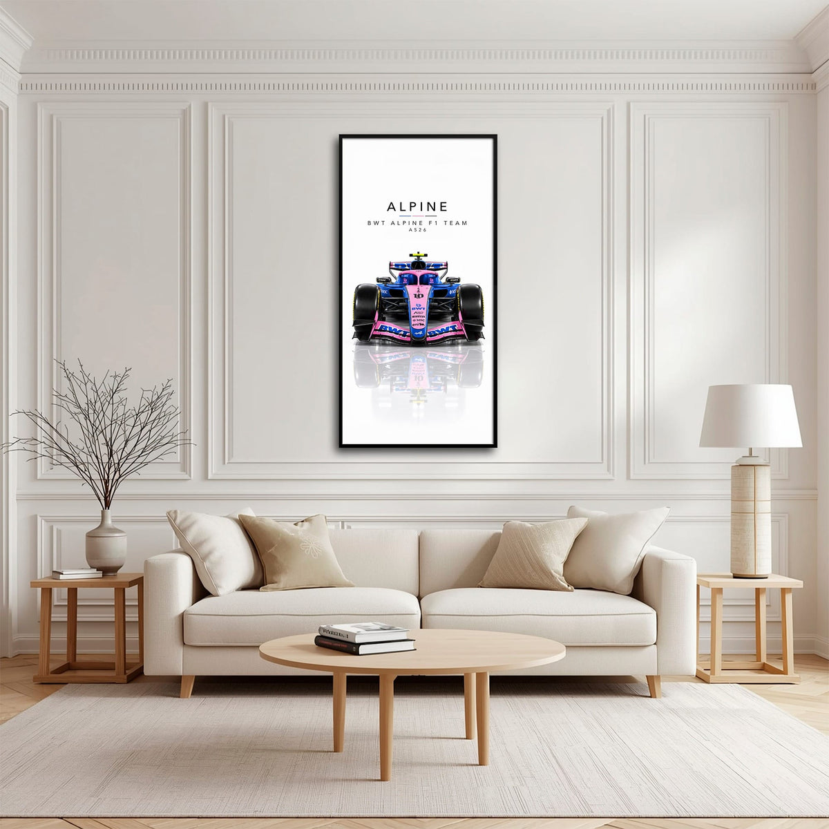 BWT Alpine F1 Team A526 Wall Art | Formula 1 Decor Cars