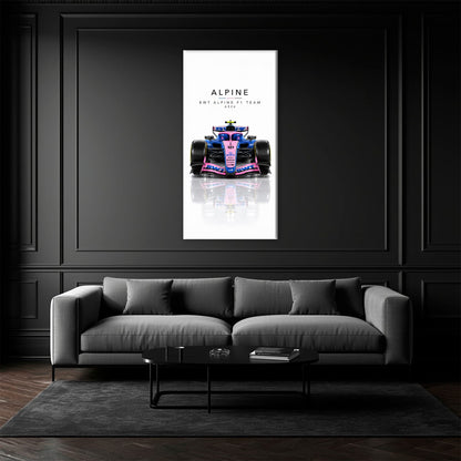 BWT Alpine F1 Team A526 Wall Art | Formula 1 Decor Cars