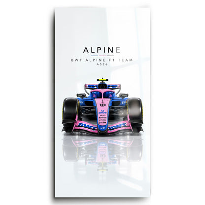 BWT Alpine F1 Team A526 Wall Art | Formula 1 Decor Cars