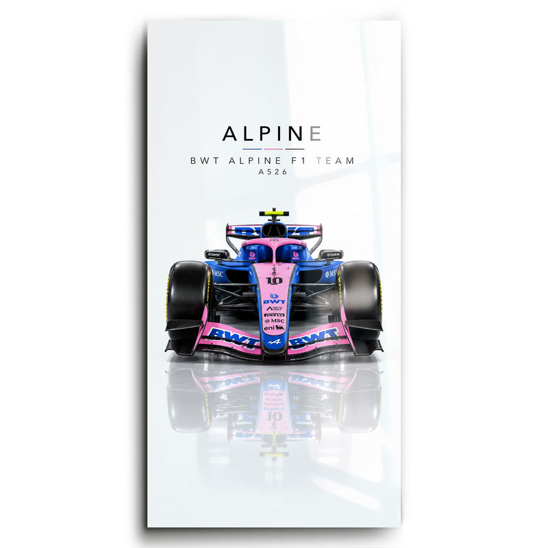 BWT Alpine F1 Team A526 Wall Art | Formula 1 Decor Cars