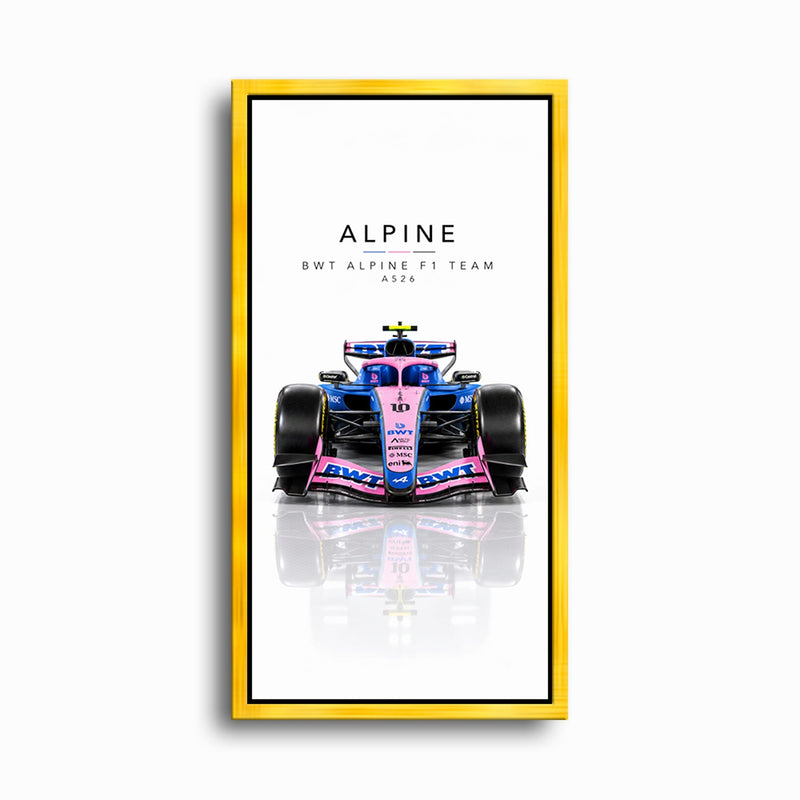 BWT Alpine F1 Team A526 Wall Art | Formula 1 Decor Cars