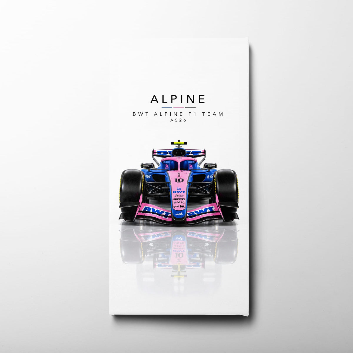 BWT Alpine F1 Team A526 Wall Art | Formula 1 Decor Cars