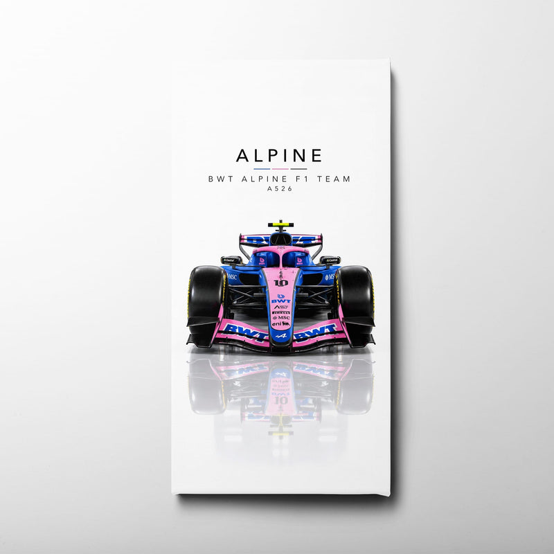 BWT Alpine F1 Team A526 Wall Art | Formula 1 Decor Cars