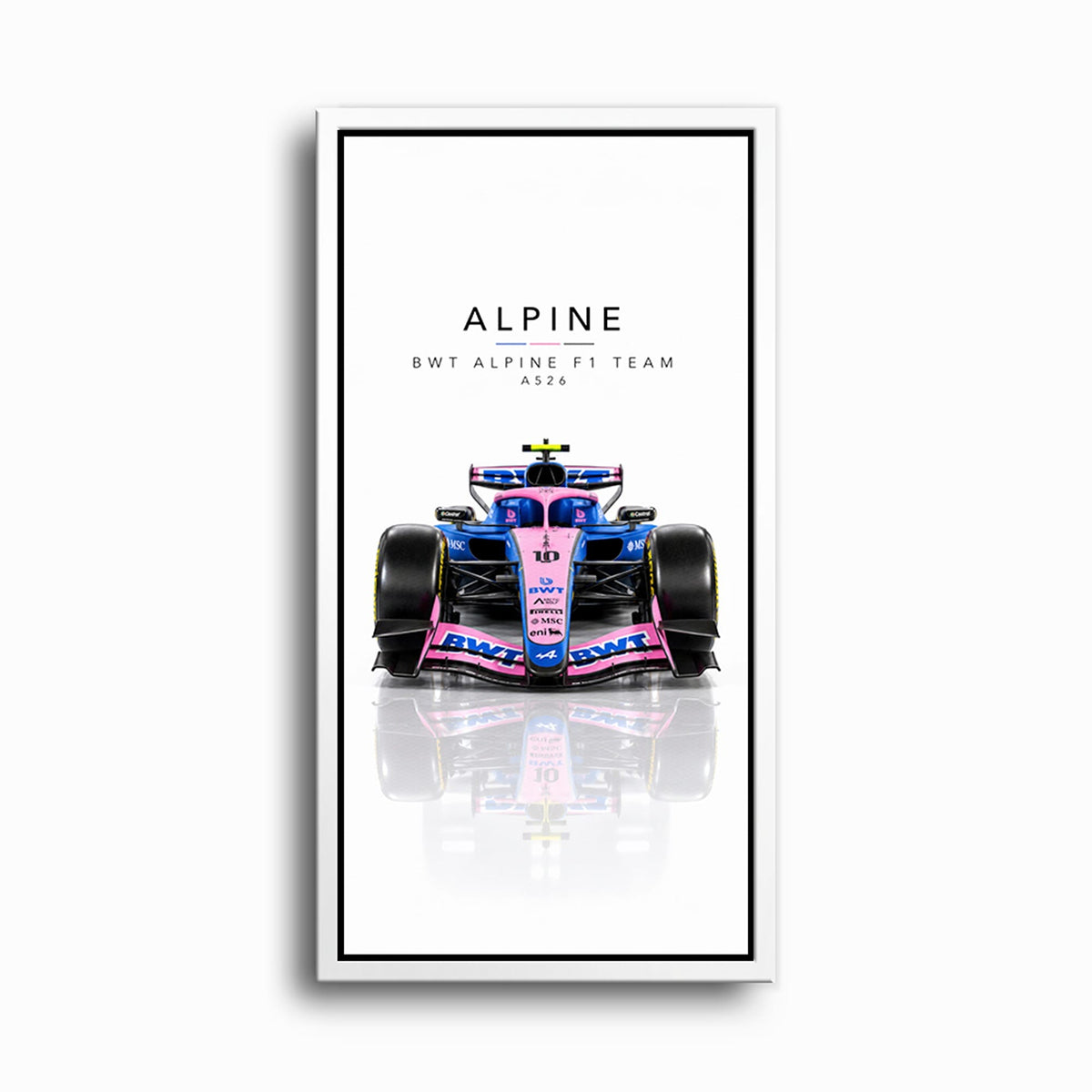 BWT Alpine F1 Team A526 Wall Art | Formula 1 Decor Cars