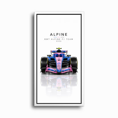 BWT Alpine F1 Team A526 Wall Art | Formula 1 Decor Cars
