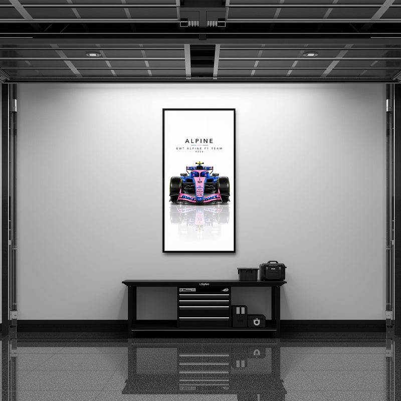 BWT Alpine F1 Team A526 Wall Art | Formula 1 Decor Cars