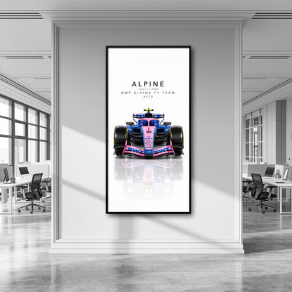 BWT Alpine F1 Team A526 Wall Art | Formula 1 Decor Cars