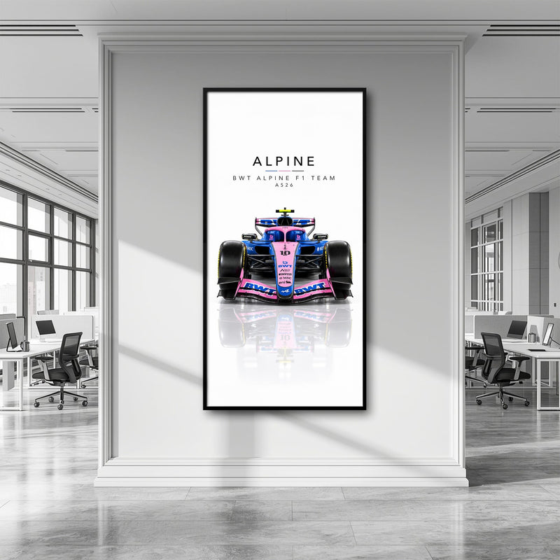 BWT Alpine F1 Team A526 Wall Art | Formula 1 Decor Cars