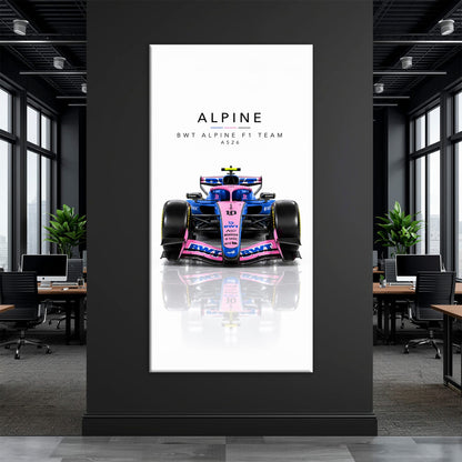 BWT Alpine F1 Team A526 Wall Art | Formula 1 Decor Cars