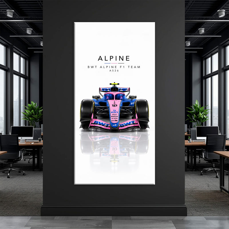 BWT Alpine F1 Team A526 Wall Art | Formula 1 Decor Cars