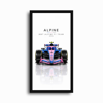 BWT Alpine F1 Team A526 Wall Art | Formula 1 Decor Cars