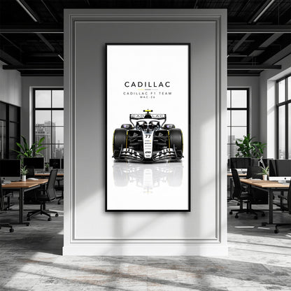 Cadillac F1 Team MAC-26 Wall Art | Formula 1 Decor Cars