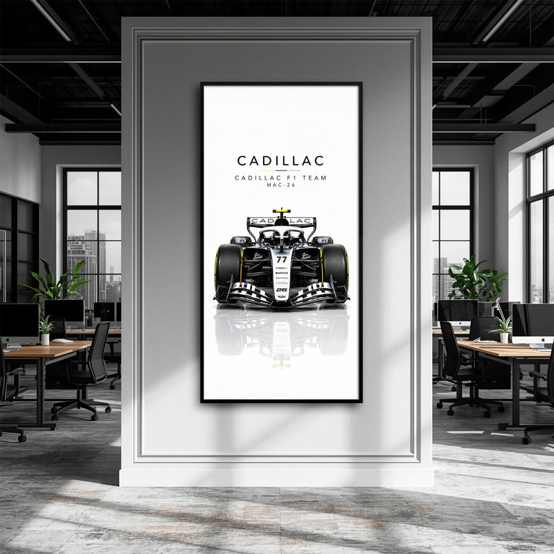 Cadillac F1 Team MAC-26 Wall Art | Formula 1 Decor Cars