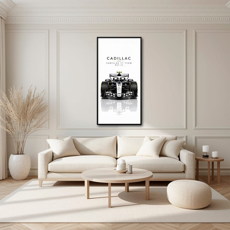 Cadillac F1 Team MAC-26 Wall Art | Formula 1 Decor Cars