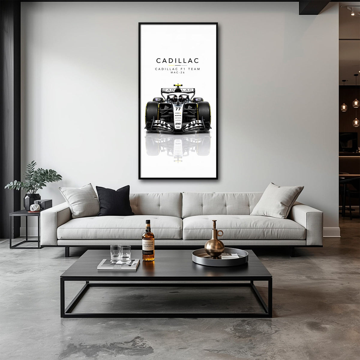 Cadillac F1 Team MAC-26 Wall Art | Formula 1 Decor Cars