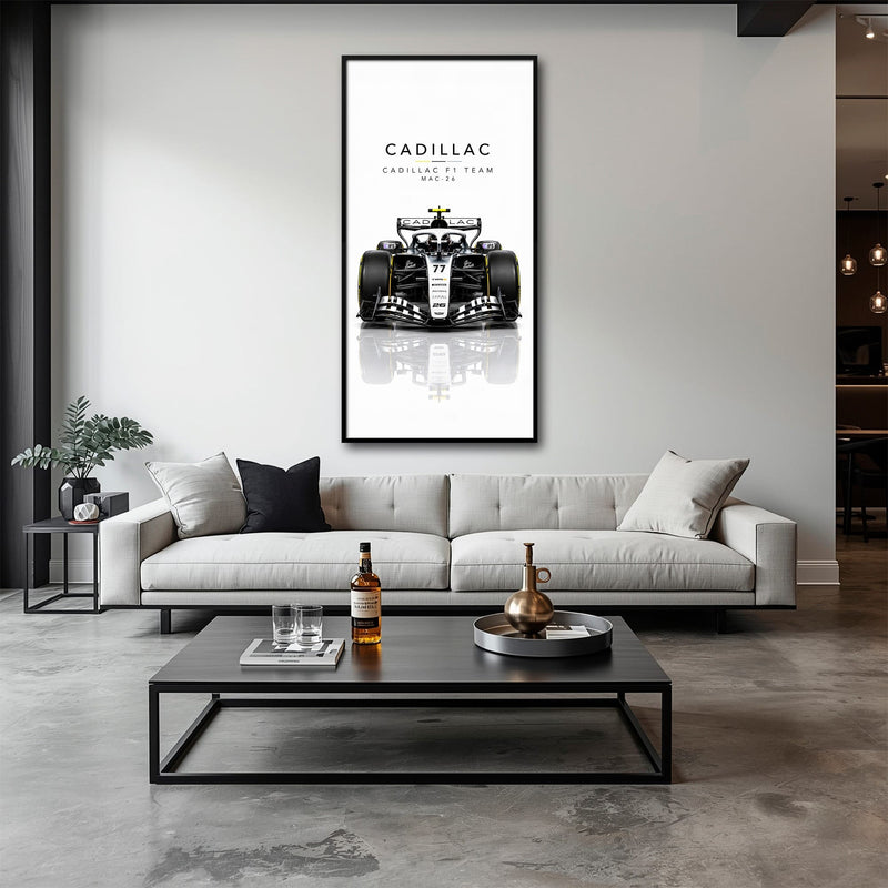 Cadillac F1 Team MAC-26 Wall Art | Formula 1 Decor Cars