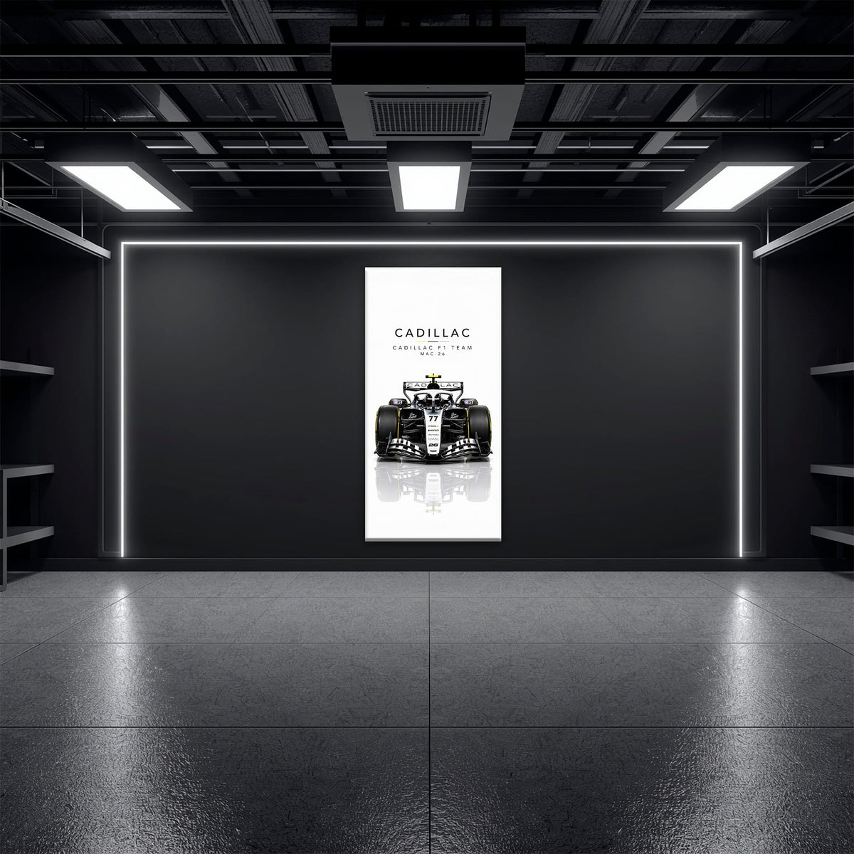 Cadillac F1 Team MAC-26 Wall Art | Formula 1 Decor Cars