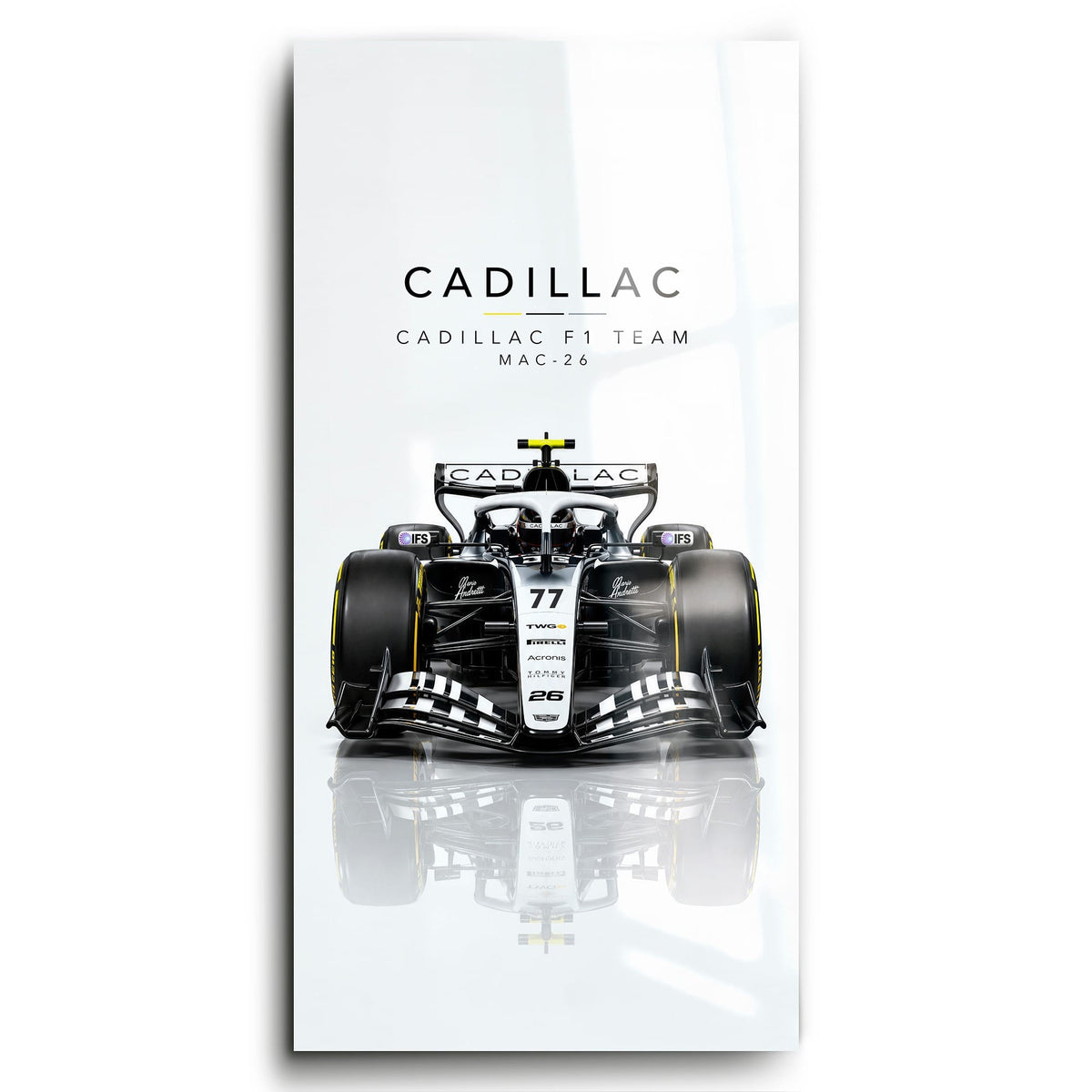 Cadillac F1 Team MAC-26 Wall Art | Formula 1 Decor Cars