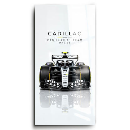 Cadillac F1 Team MAC-26 Wall Art | Formula 1 Decor Cars