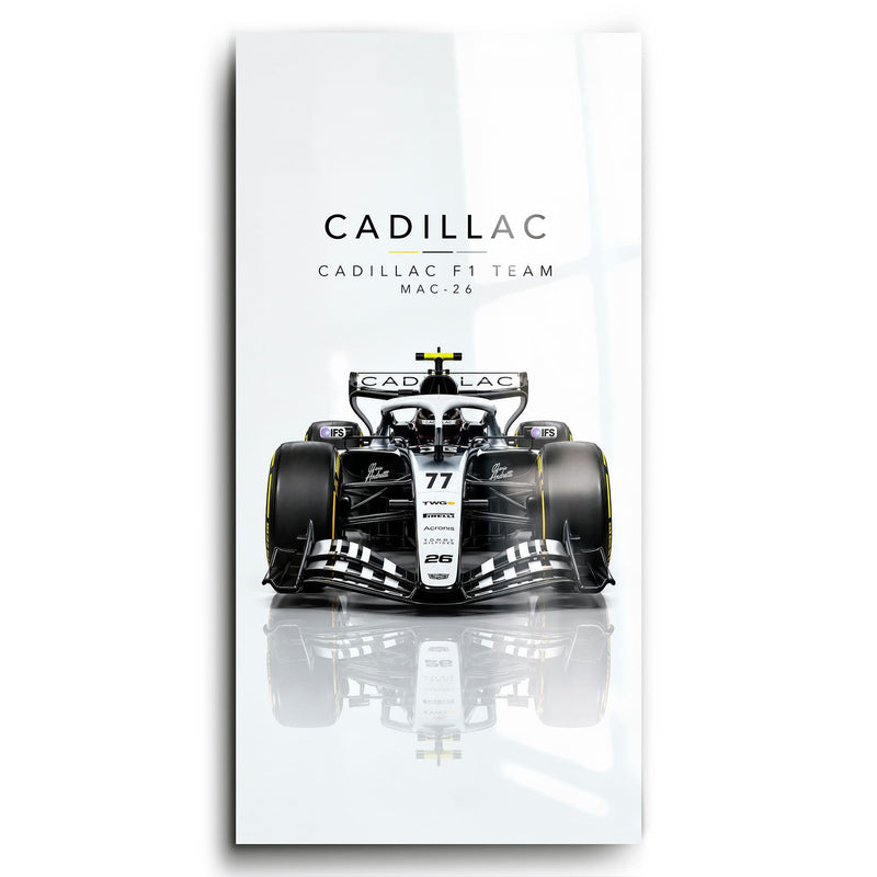 Cadillac F1 Team MAC-26 Wall Art | Formula 1 Decor Cars