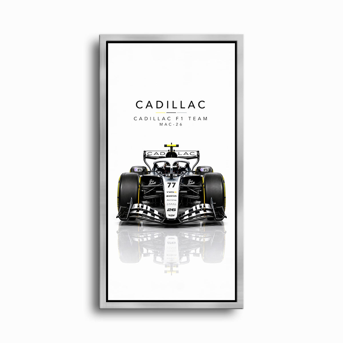 Cadillac F1 Team MAC-26 Wall Art | Formula 1 Decor Cars