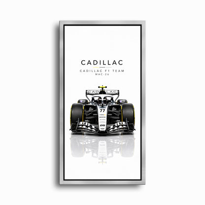 Cadillac F1 Team MAC-26 Wall Art | Formula 1 Decor Cars