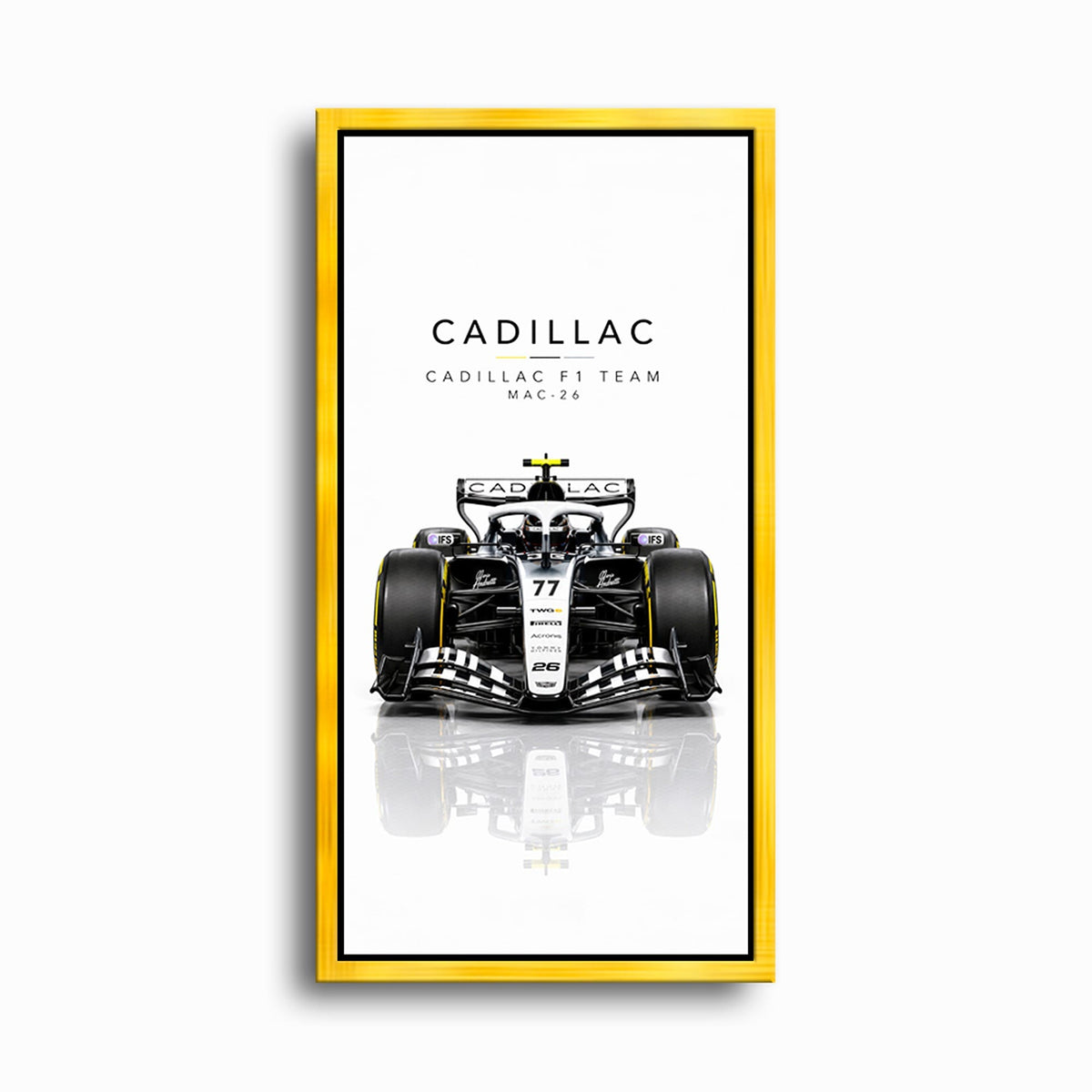 Cadillac F1 Team MAC-26 Wall Art | Formula 1 Decor Cars